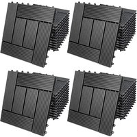 WPC Fliesen 44er-Set Mosaik Anthrazit - 30x30cm von Casaria®