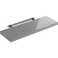 Wandregal Schweberegal 70cm Hochglanz Grau + Halterung von Casaria®