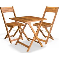 Garten-Sitzgruppe 3-tlg Akazienholz klappbar von Casaria®