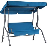 Hollywoodschaukel Atlantik Blau mit Sonnendach Hollywoodschaukel Atlantik Blau mit Sonnendach von Casaria®