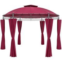 Pavillon Toscana Bordeauxviolett Ø3,5m UV-Schutz 50+ von Casaria®