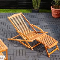 Sonnenliege Akazienholz inkl Kopfkissen Sonnenliege Akazienholz inkl Kopfkissen von Casaria®