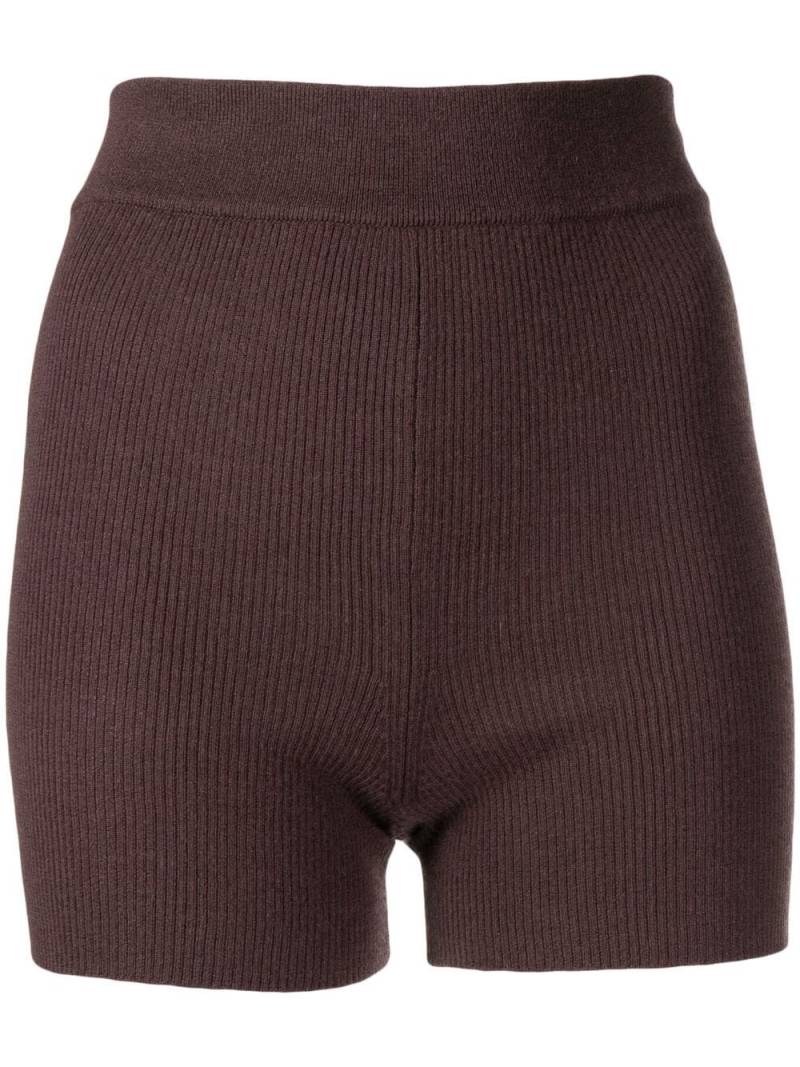 Cashmere In Love Alexa cashmere-blend cycling shorts - Brown von Cashmere In Love