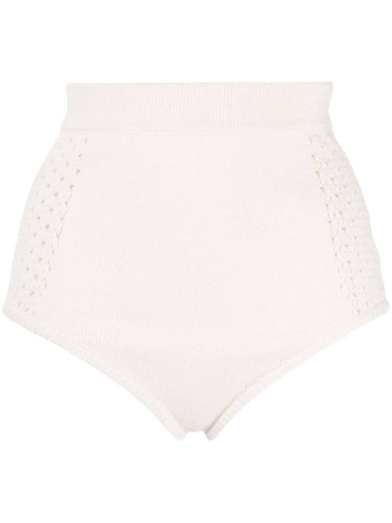 Cashmere In Love Kira crochet-knit shorts - White von Cashmere In Love