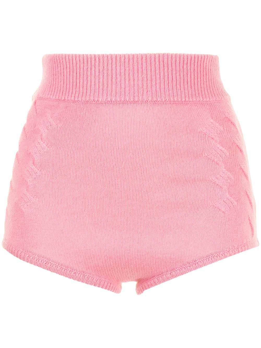 Cashmere In Love Mimie high-waisted cashmere shorts - Pink von Cashmere In Love