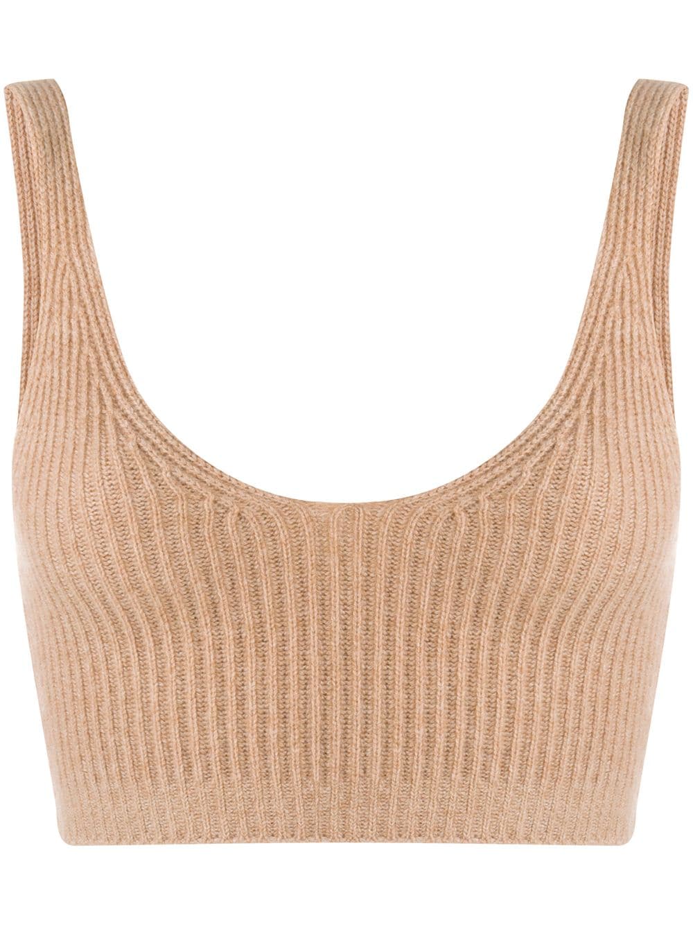 Cashmere In Love Reese ribbed-knit cropped vest - Neutrals von Cashmere In Love