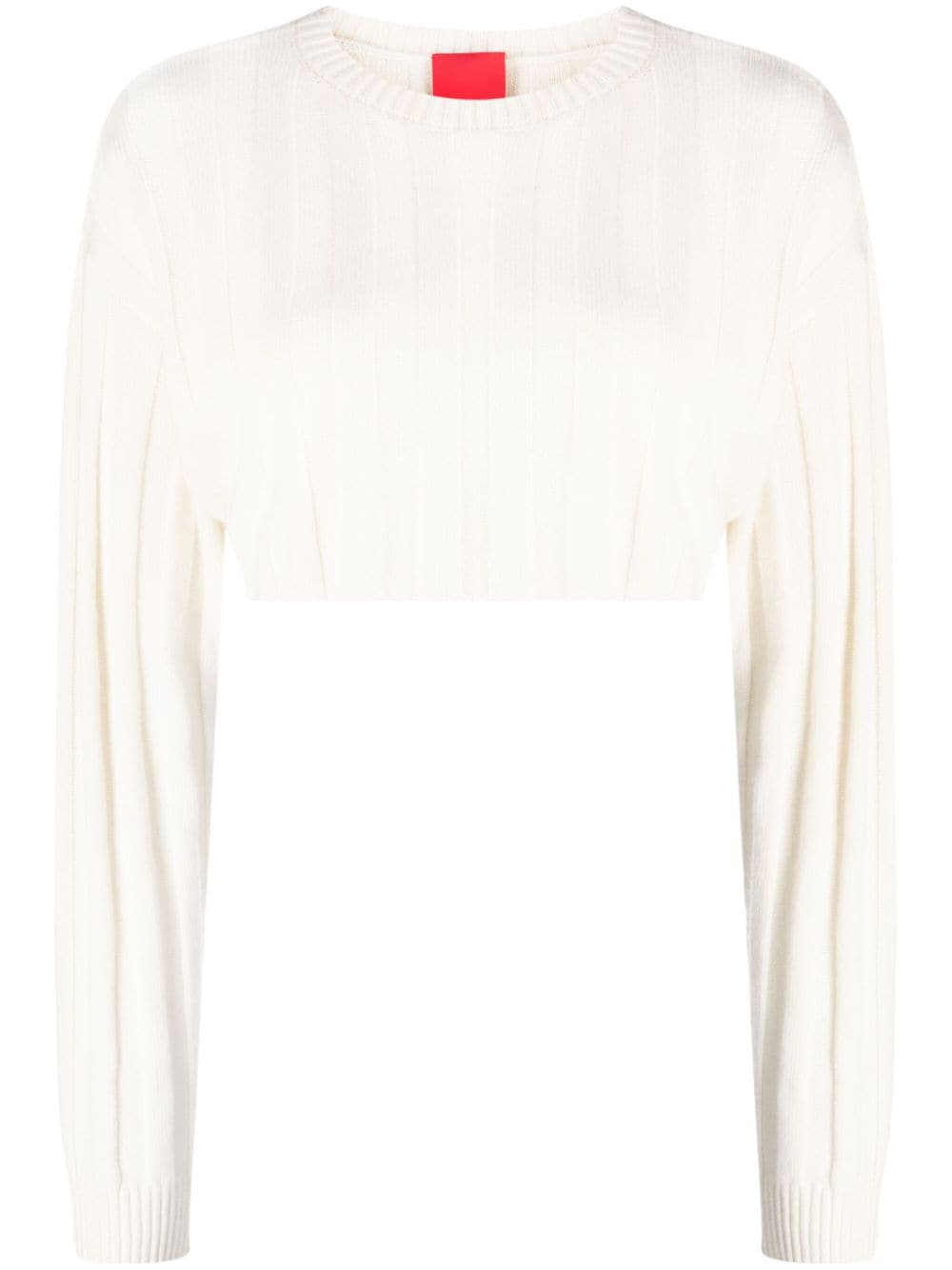 Cashmere In Love Remy ribbed-knit cropped jumper - White von Cashmere In Love