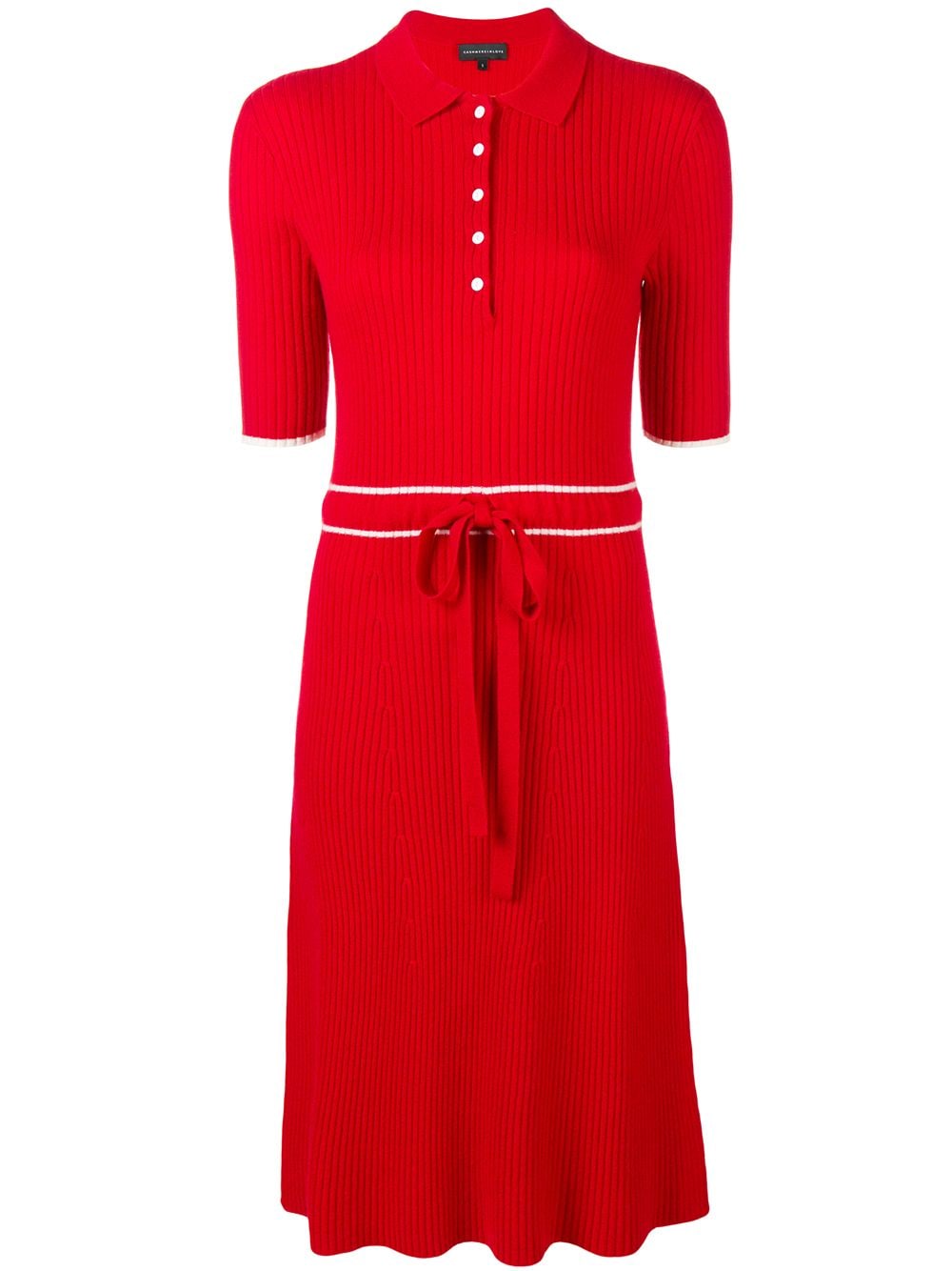 Cashmere In Love cashmere blend ribbed knit dress - Red von Cashmere In Love