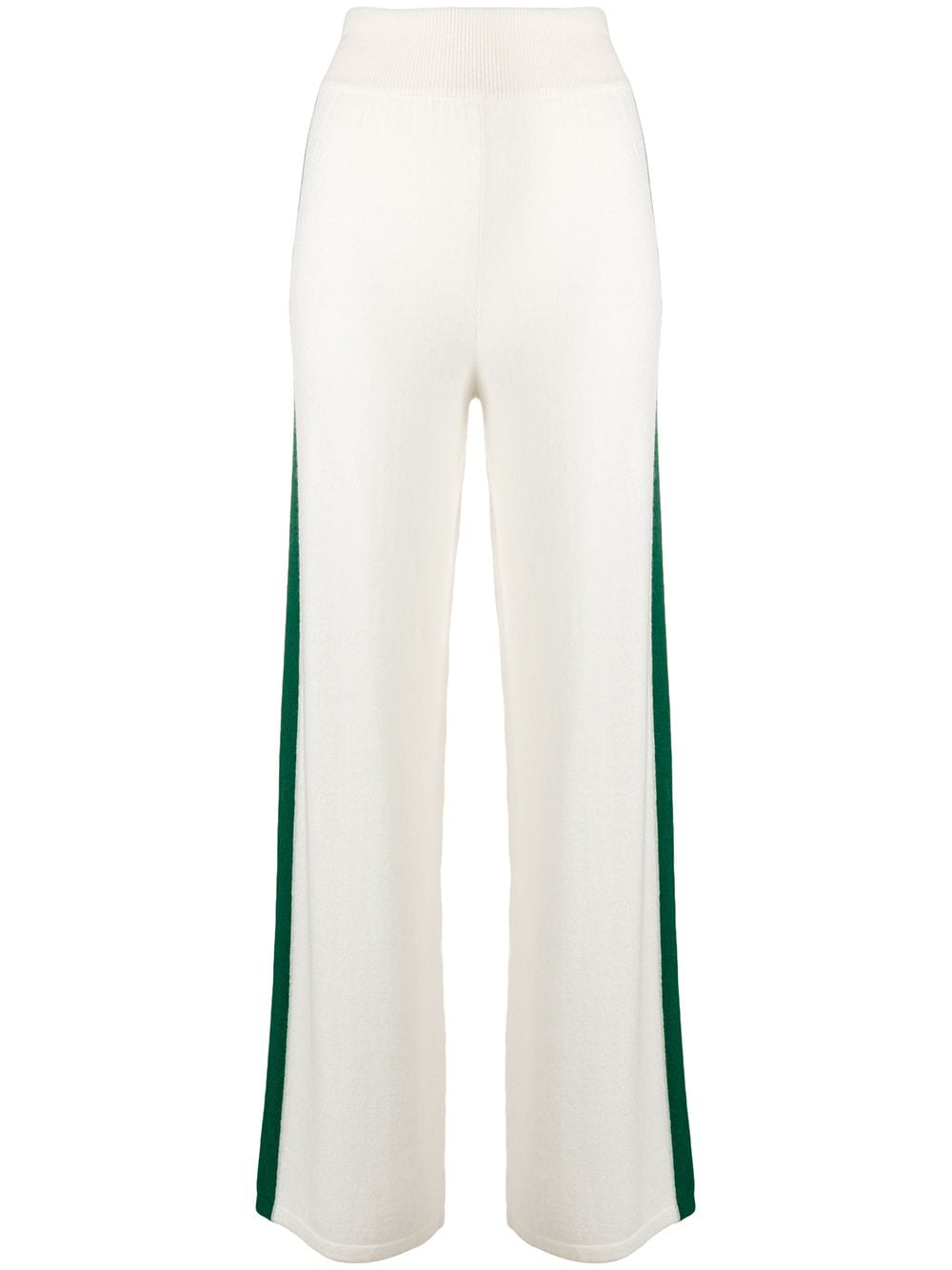 Cashmere In Love cashmere blend side stripe track pants - White von Cashmere In Love