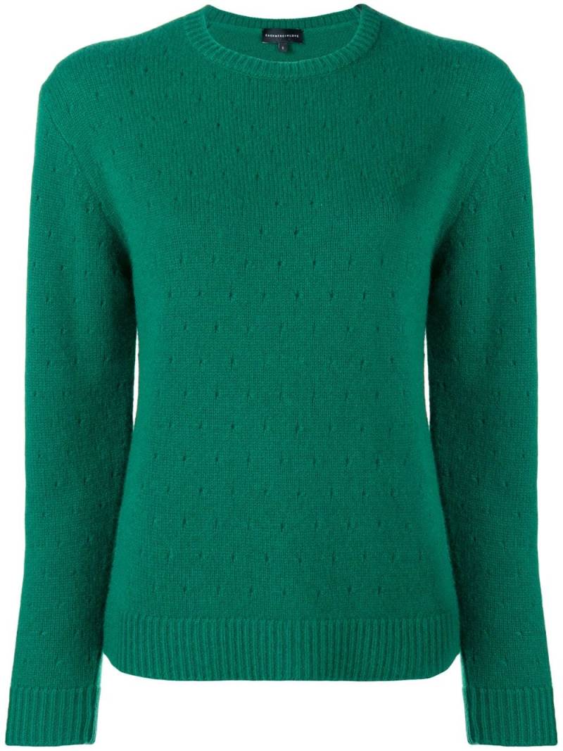 Cashmere In Love cashmere perforated pattern jumper - Green von Cashmere In Love