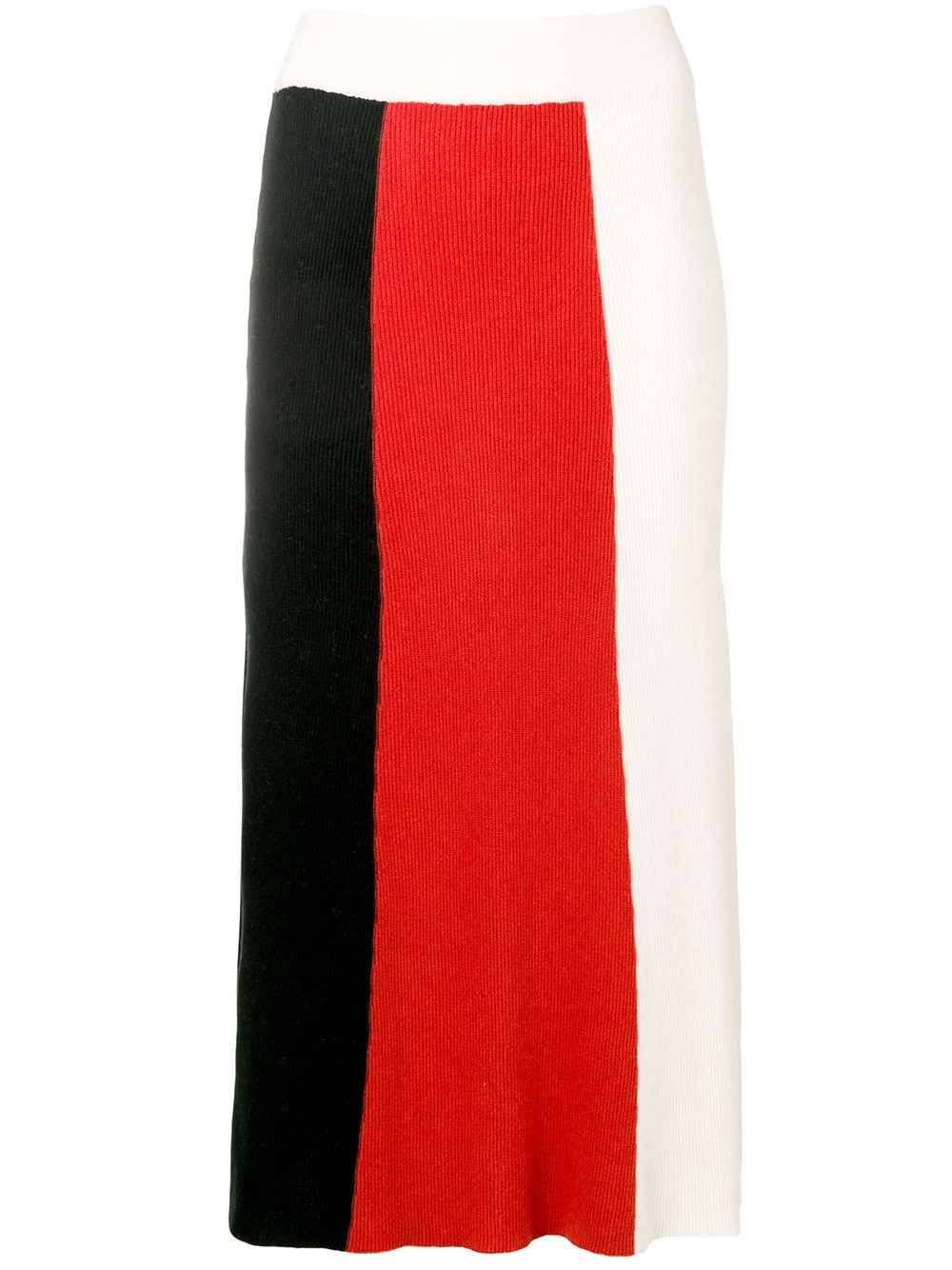 Cashmere In Love colour block knitted skirt - Black von Cashmere In Love