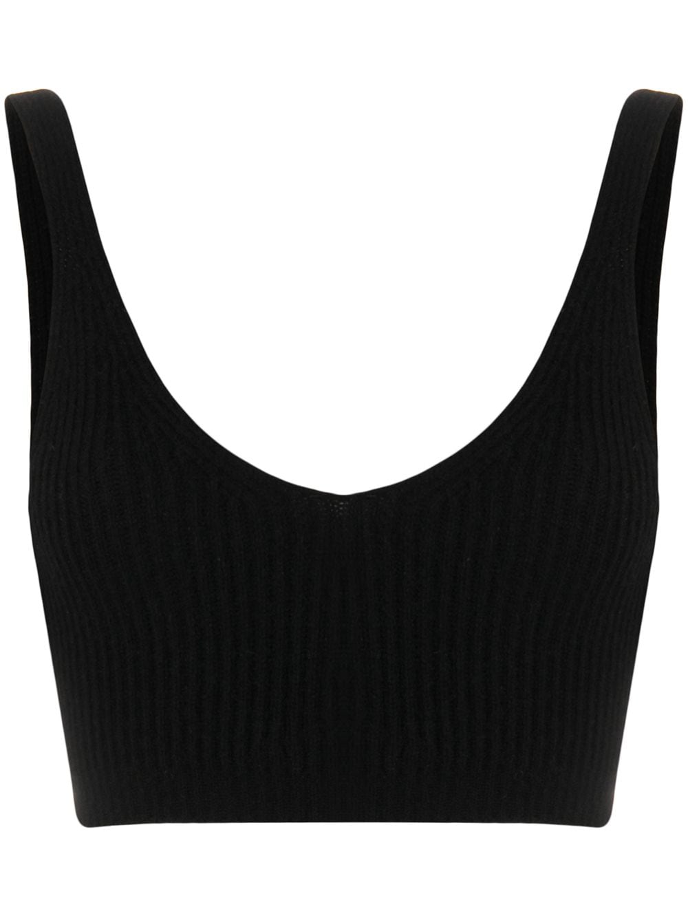 Cashmere In Love ribbed-knit cropped top - Black von Cashmere In Love