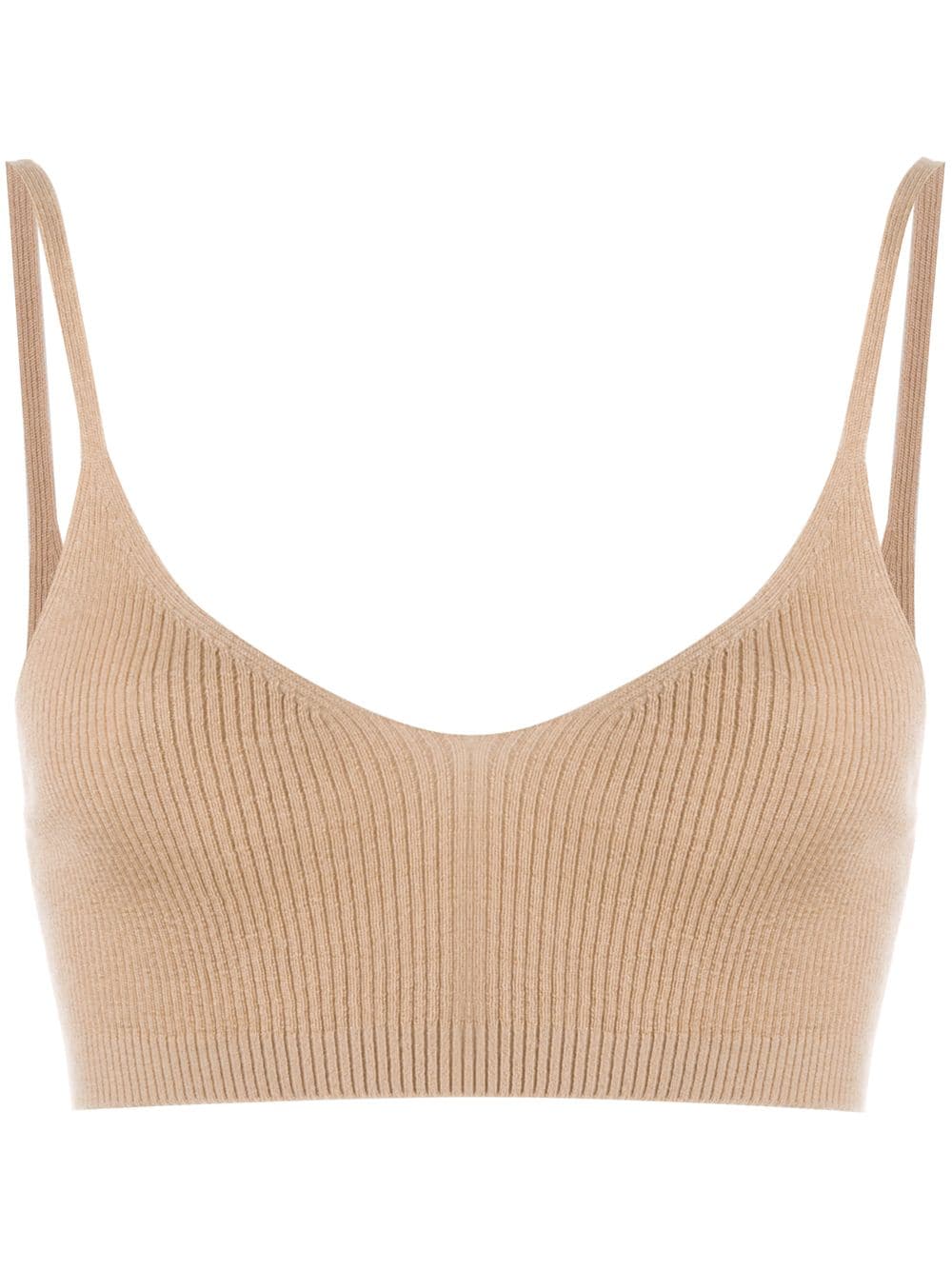 Cashmere In Love ribbed-knit cropped top - Neutrals von Cashmere In Love