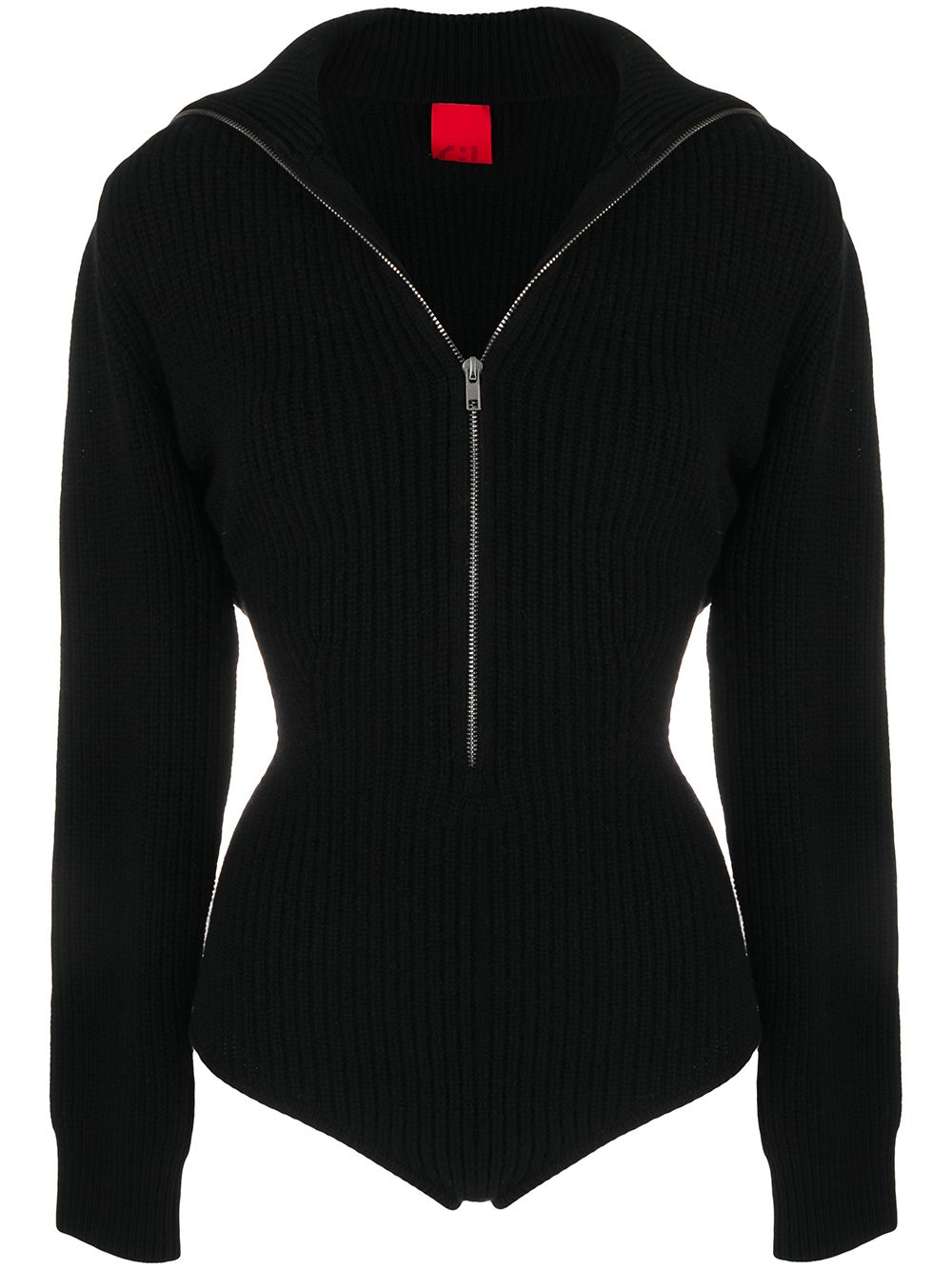 Cashmere In Love ribbed-knit high-neck bodysuit - Black von Cashmere In Love