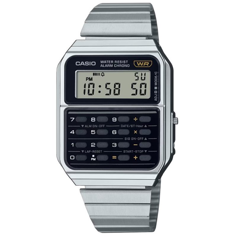 Casio Vintage Edgy CA-500WE-1AEF Calculator Herrenuhr von Casio