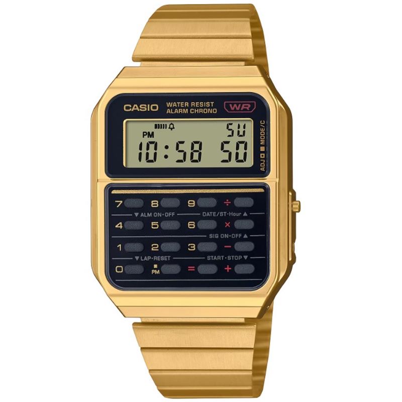 Casio Vintage Edgy CA-500WEG-1AEF Calculator Herrenuhr von Casio