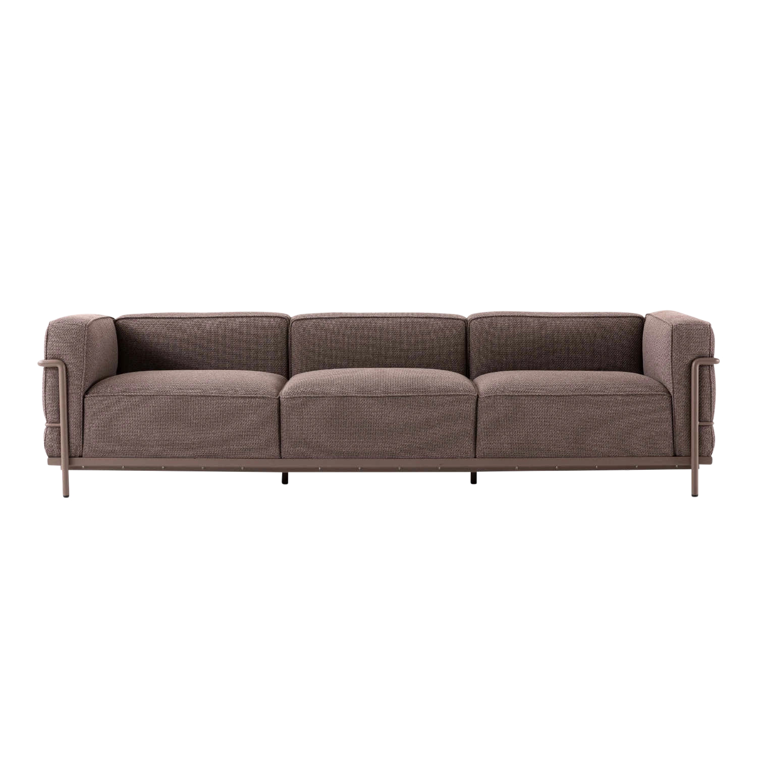 3 Fauteuil Grand Confort Grand Modèle Outdoor LC3 3er Sofa, Bezug outdoorstoff kemi l, 13l362, Gestell braun geprägt von Cassina