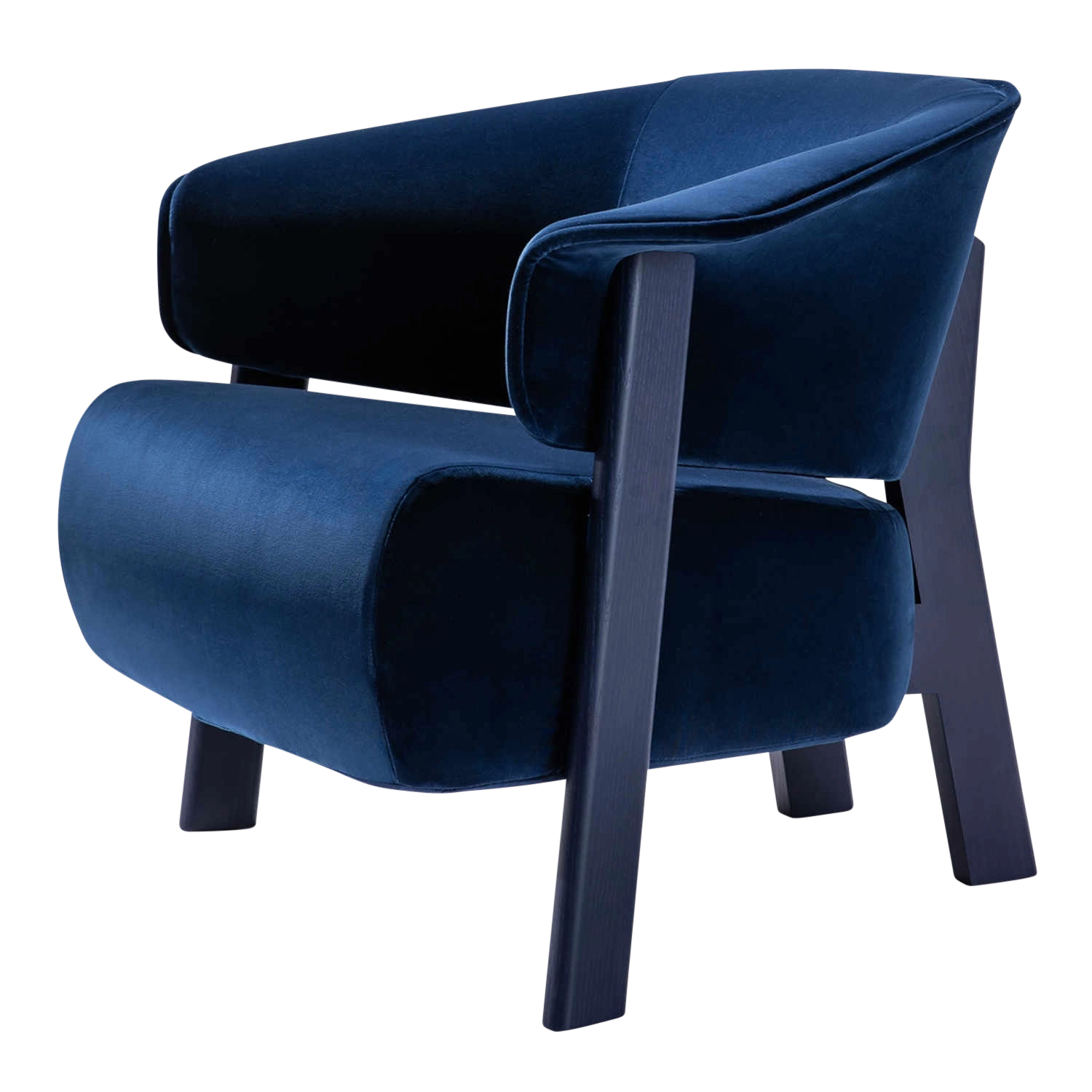 Back-Wing Armchair 571 Sessel, Gestell amerikanischer nussbaum, Bezug stoff eremo e514 von Cassina