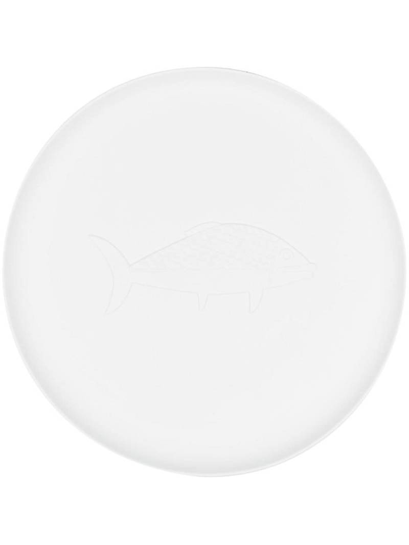 Cassina Poisson round porcelain tray - White von Cassina