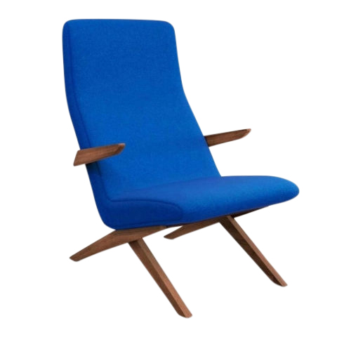 High Back Chair 659 Sessel, Gestell esche, schwarz gebeizt, Bezug stoff eremo e502, Armlehne ohne von Cassina