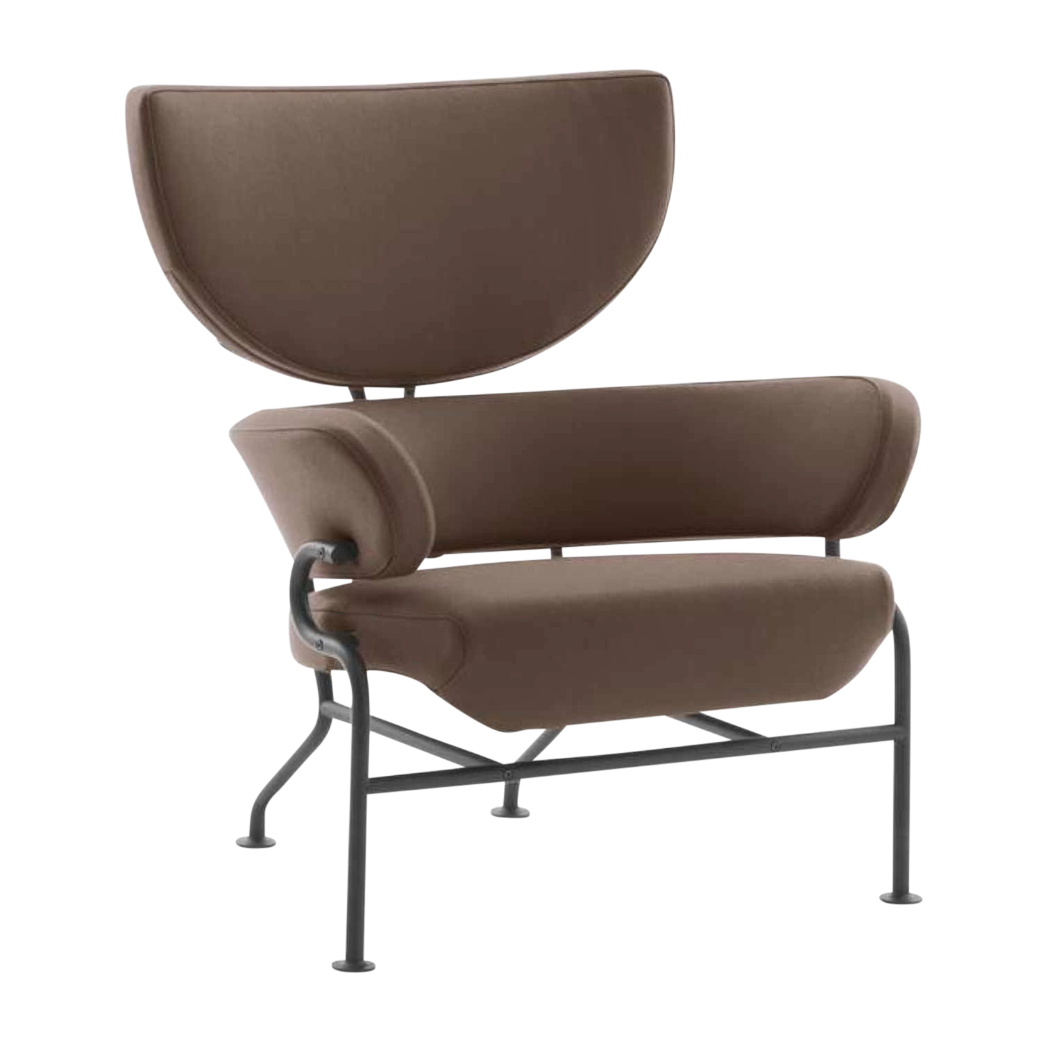 Tre Pezzi 836 Sessel, Gestell verchromt, Bezug stoff eremo e507 von Cassina