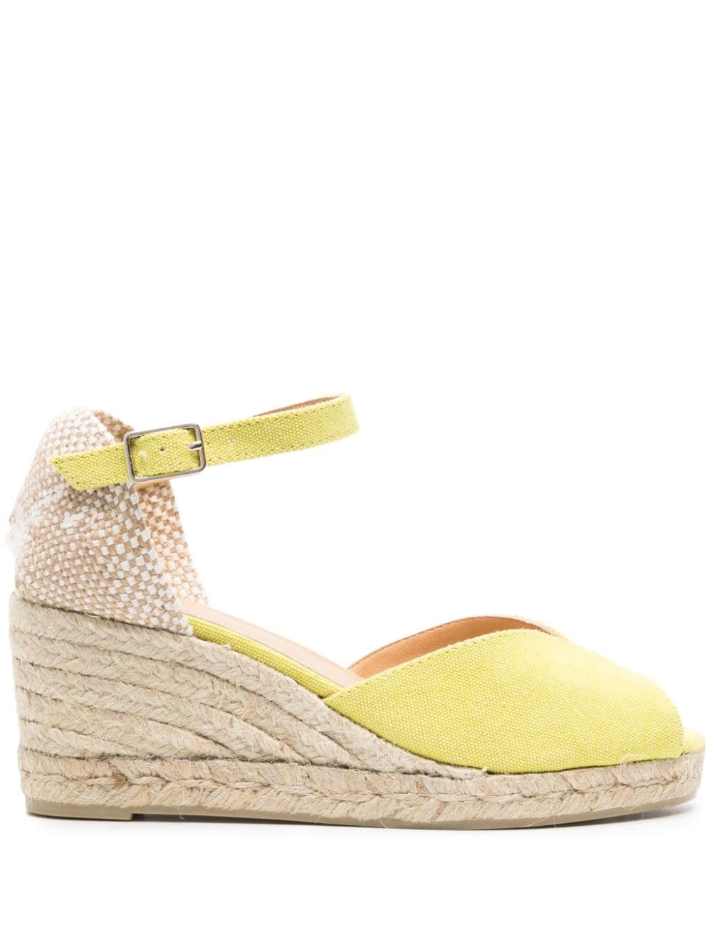 Castañer Bianca 75mm wedge espadrilles - Green von Castañer