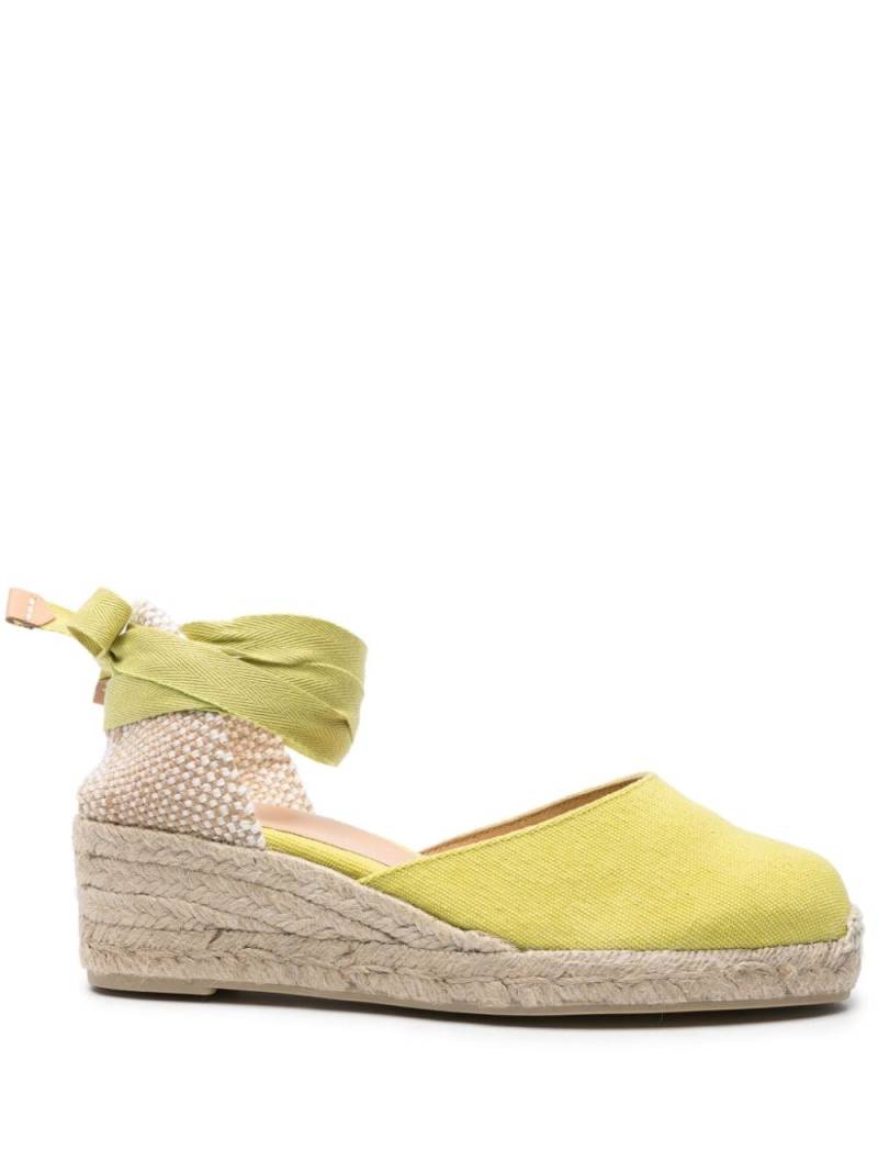 Castañer Carina 50mm wedge espadrilles - Green von Castañer