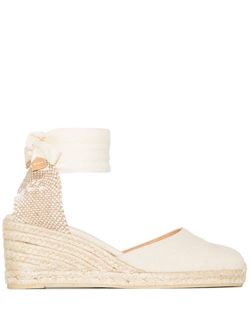 Castañer Carina 80mm wedge espadrilles - White von Castañer