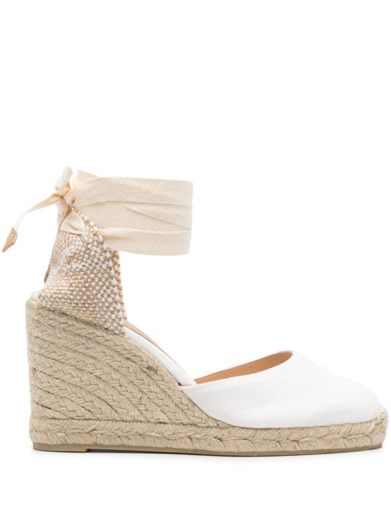 Castañer Carina 90mm wedge espadrilles - White von Castañer