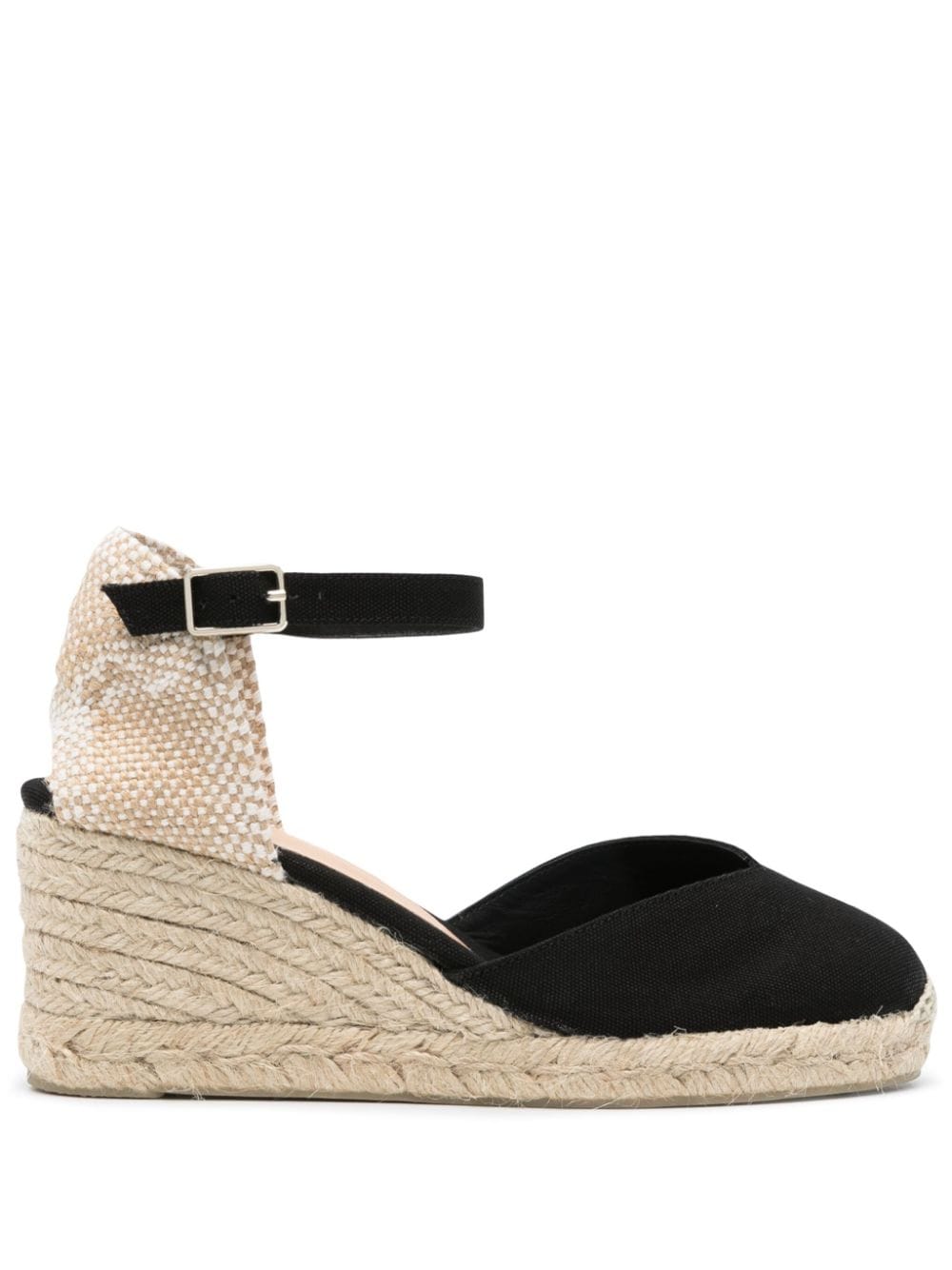 Castañer Chiarita 75mm woven-raffia espadrilles - Black von Castañer