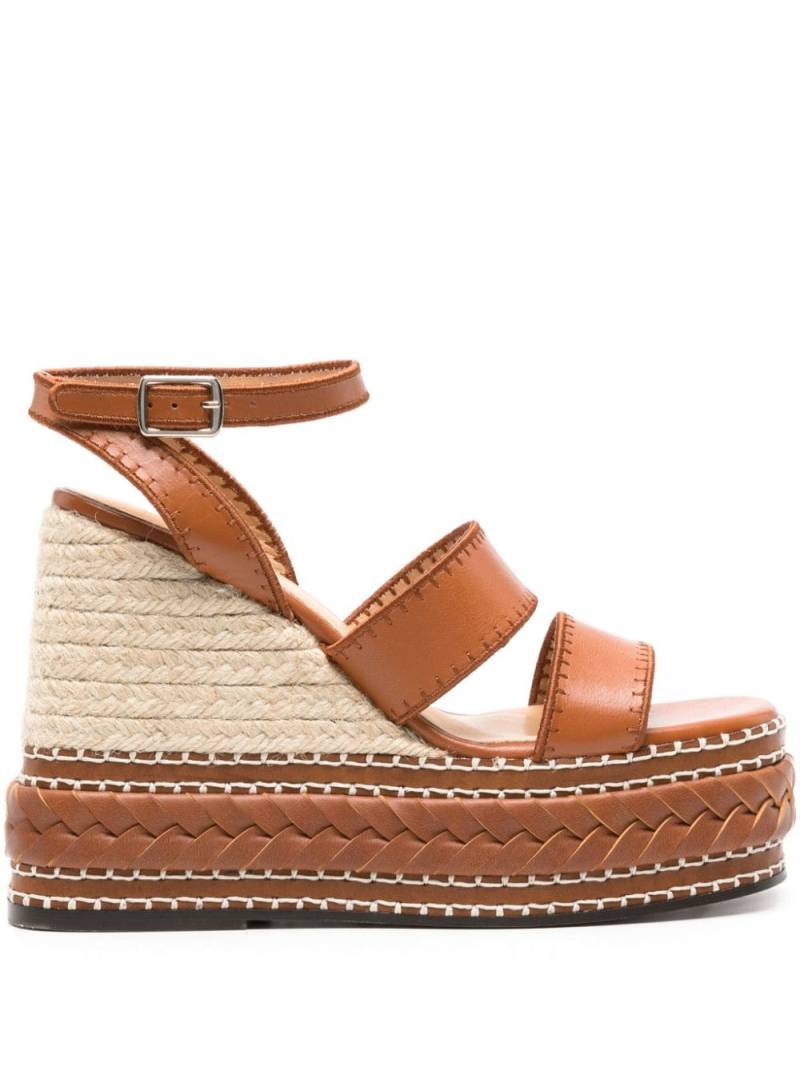 Castañer Faure 130mm wedge espadrilles - Brown von Castañer