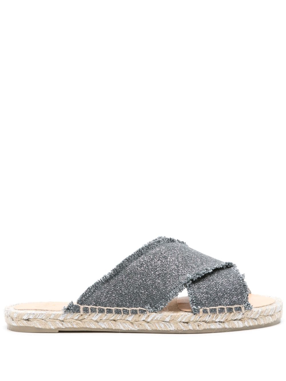 Castañer Palmera glittery espadrille slides - Grey von Castañer