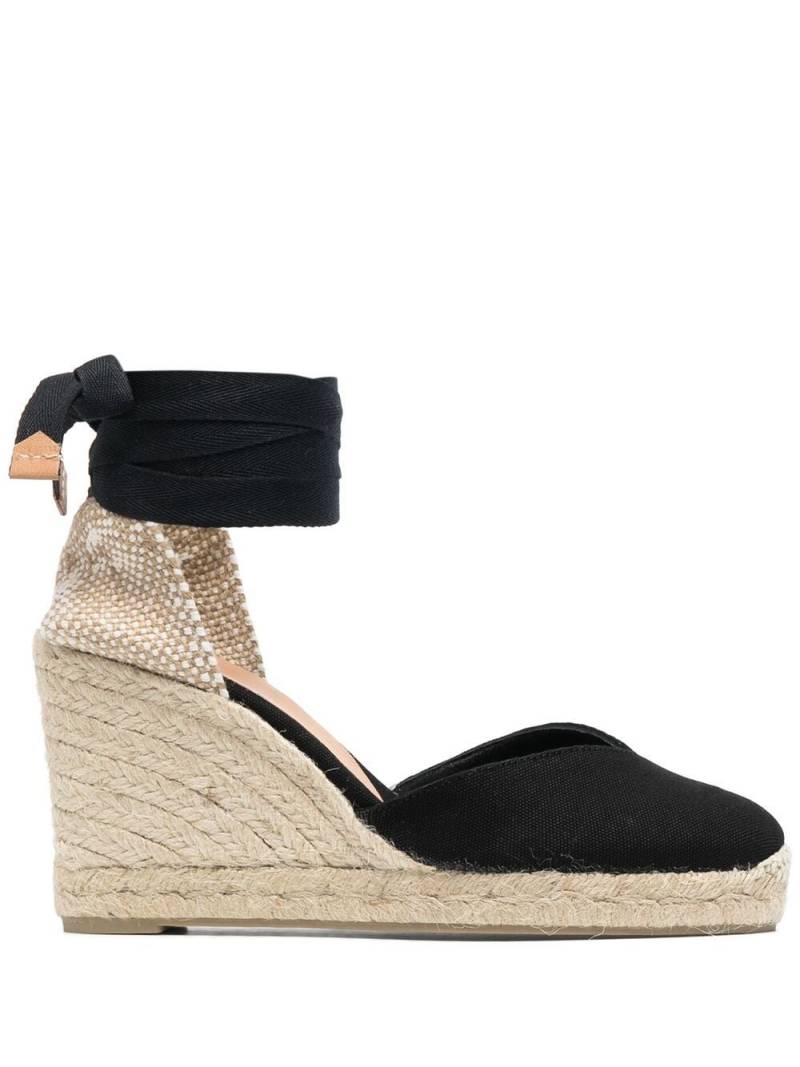 Castañer ankle-tied espadrille wedges - Black von Castañer