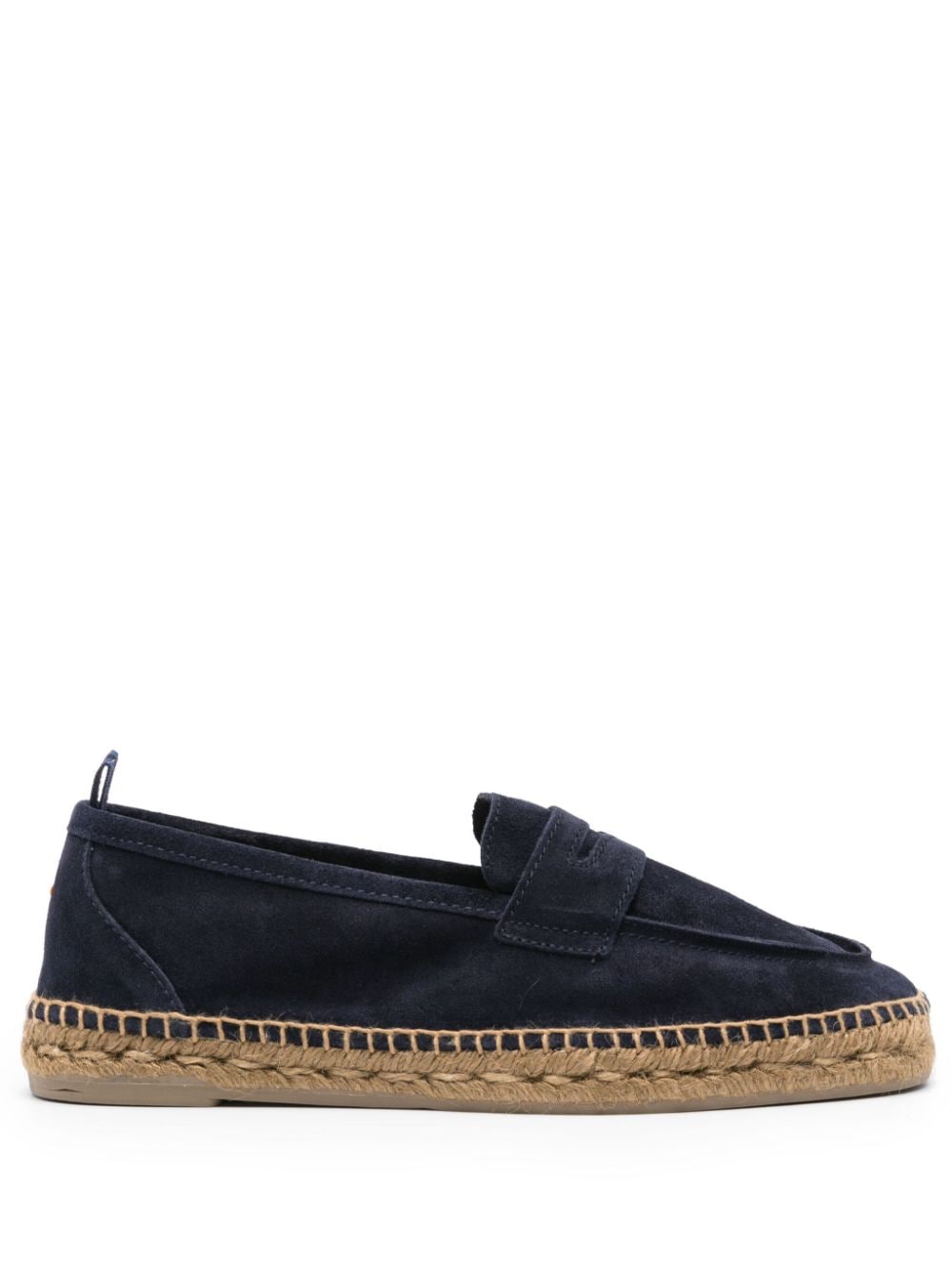 Castañer braided-raffia suede espadrilles - Blue von Castañer