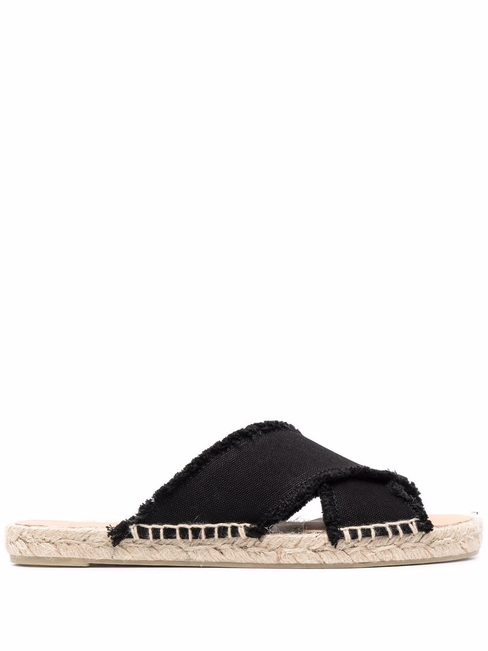 Castañer crossover-strap flat espadrilles - Black von Castañer