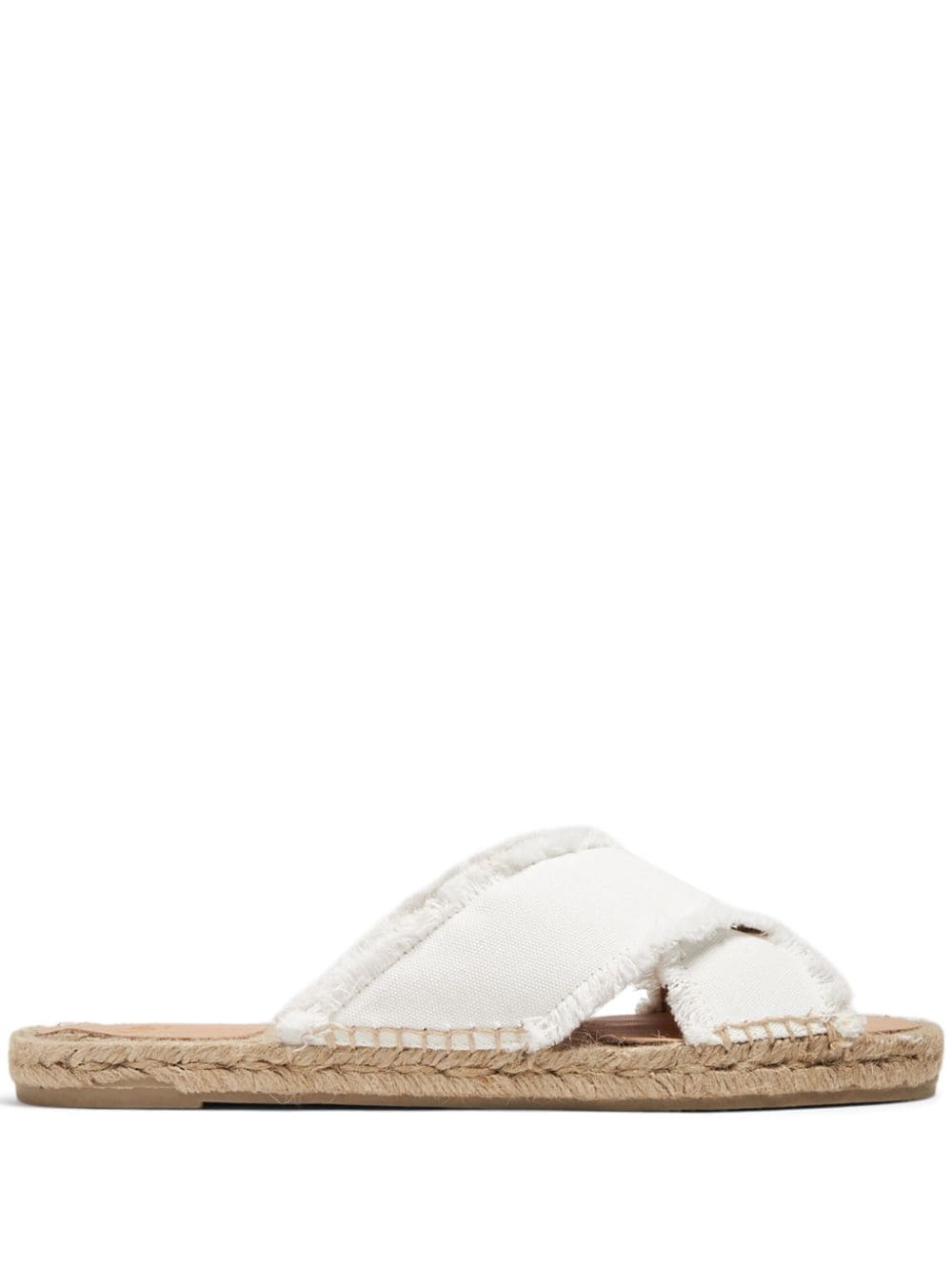 Castañer crossover-strap slides - White von Castañer