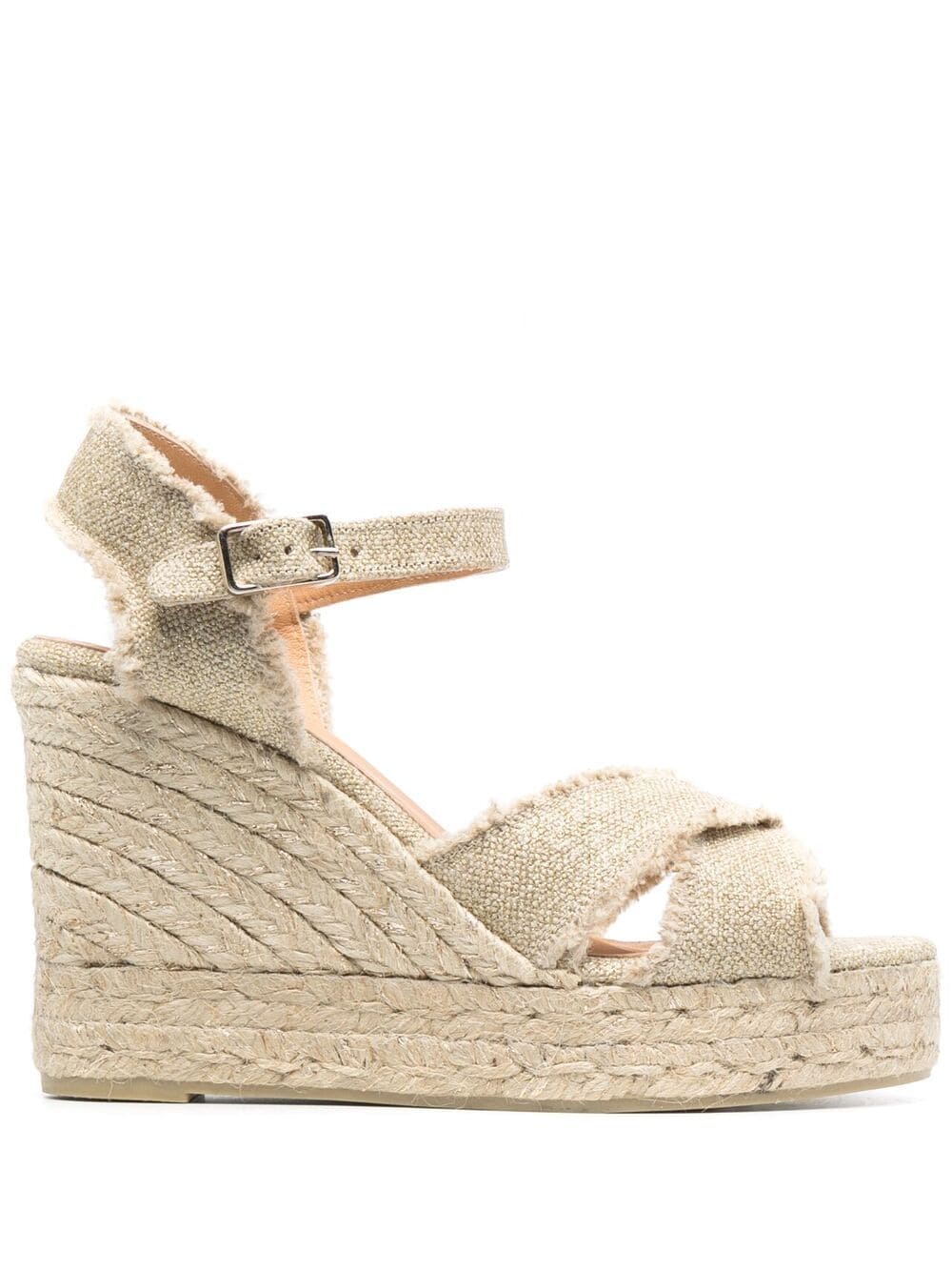 Castañer crossover strap wedge sandals - Neutrals von Castañer