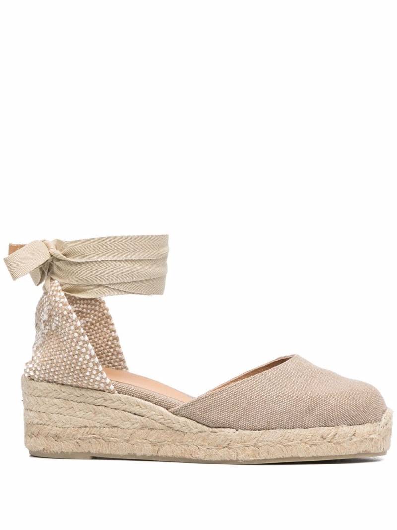 Castañer lace-up wedge espadrilles - Neutrals von Castañer