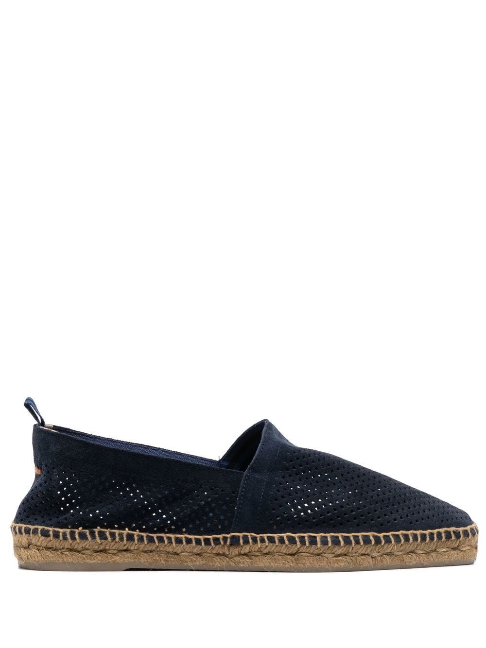 Castañer perforated leather espadrilles - Blue von Castañer