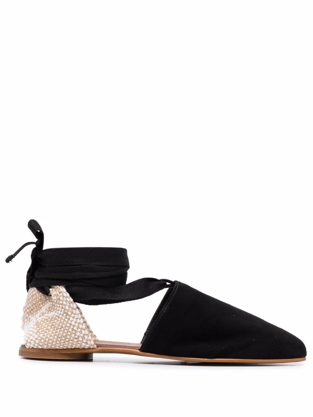 Castañer tie-detail suede sandals - Black von Castañer