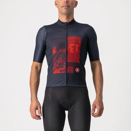 Castelli 13 Screen Jersey - Savile Blue/Red (Grösse: M) von Castelli