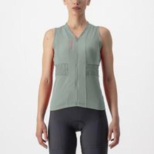Castelli Anima 4 Sleeveless - Defender Green/Persian Red (Grösse: S) von Castelli