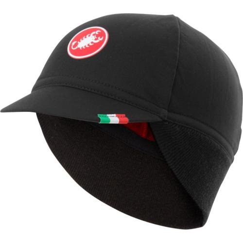 Castelli Difesa Thermal Cap - Black/Red (Grösse: UNI) von Castelli