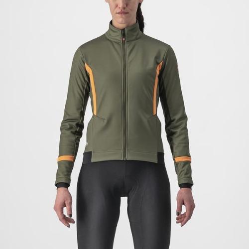 Castelli Dinamica 2 Jacket - Military Green/Melon (Grösse: L) von Castelli