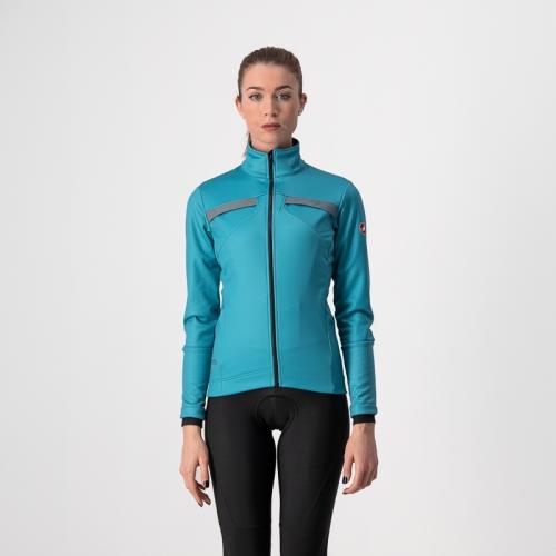 Castelli Dinamica Jacket - Teal Blue/Silver Reflex (Grösse: S) von Castelli