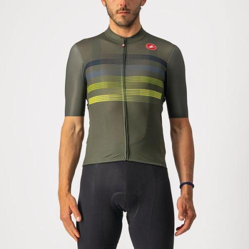 Castelli Endurance Pro Jersey - Military Green/Blue-Sulphur (Grösse: XL) von Castelli