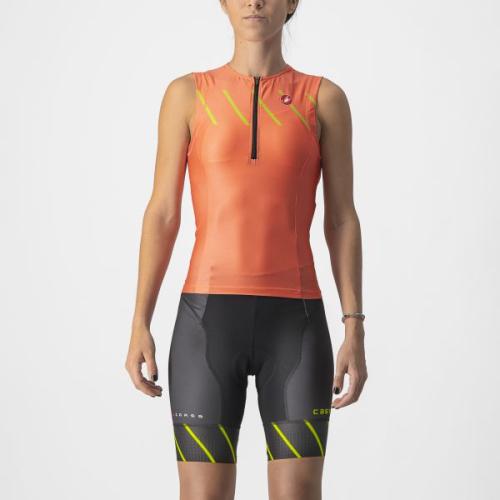 Castelli Free 2 W Tri Singlet - Coral Flash (Grösse: S) von Castelli