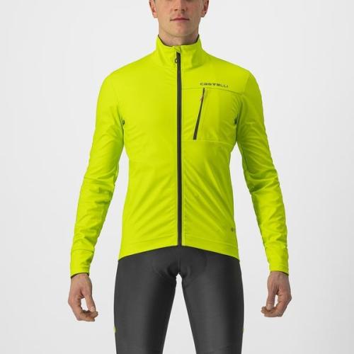 Castelli Go Jacket - Electric Lime/Black (Grösse: L) von Castelli