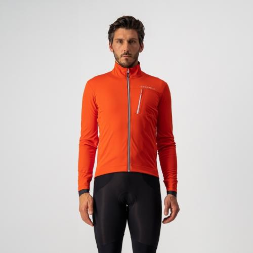 Castelli Go Jacket - Fiery Red/Silver Gray (Grösse: XS) von Castelli