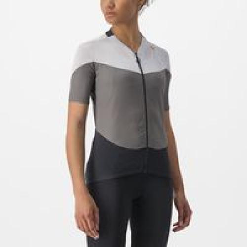 Castelli Gradient Color Block Jersey - Gunmetal Gray/Sliver Gray (Grösse: M) von Castelli
